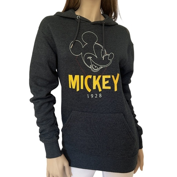 Primark Disney Sweatshirt Pouch Hoodie Mickey Mouse 1928 Fleece Lining NWOT - Picture 3 of 16